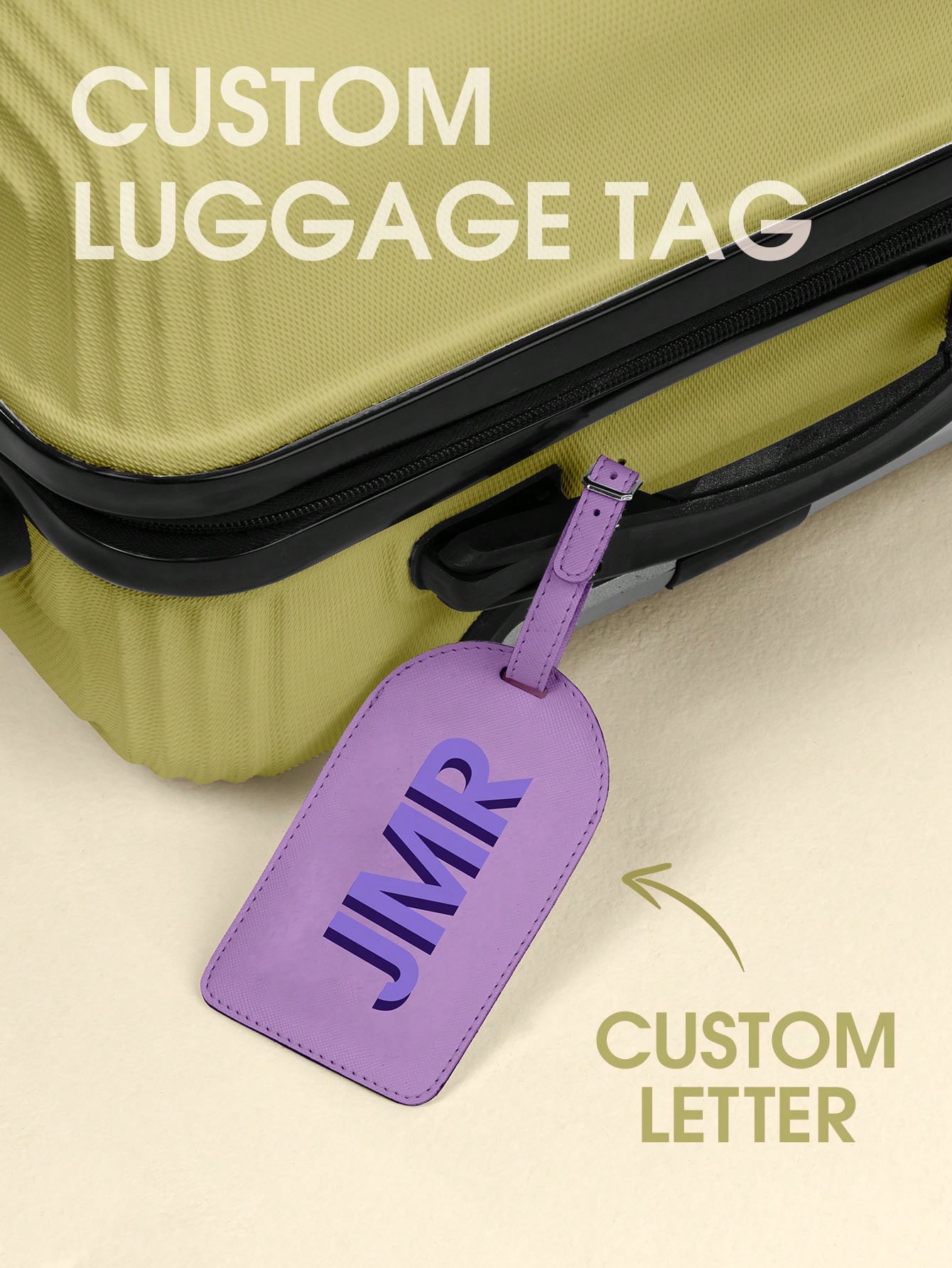 Travel Accessories B&M - Etichetta per Bagagli Personalizzata con Iniziale,