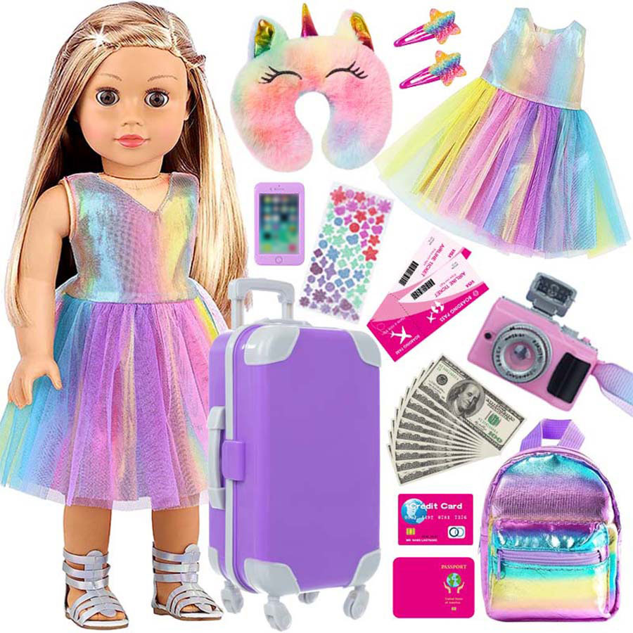 Travel Accessories For Kids - Set da Viaggio per Bambole da
