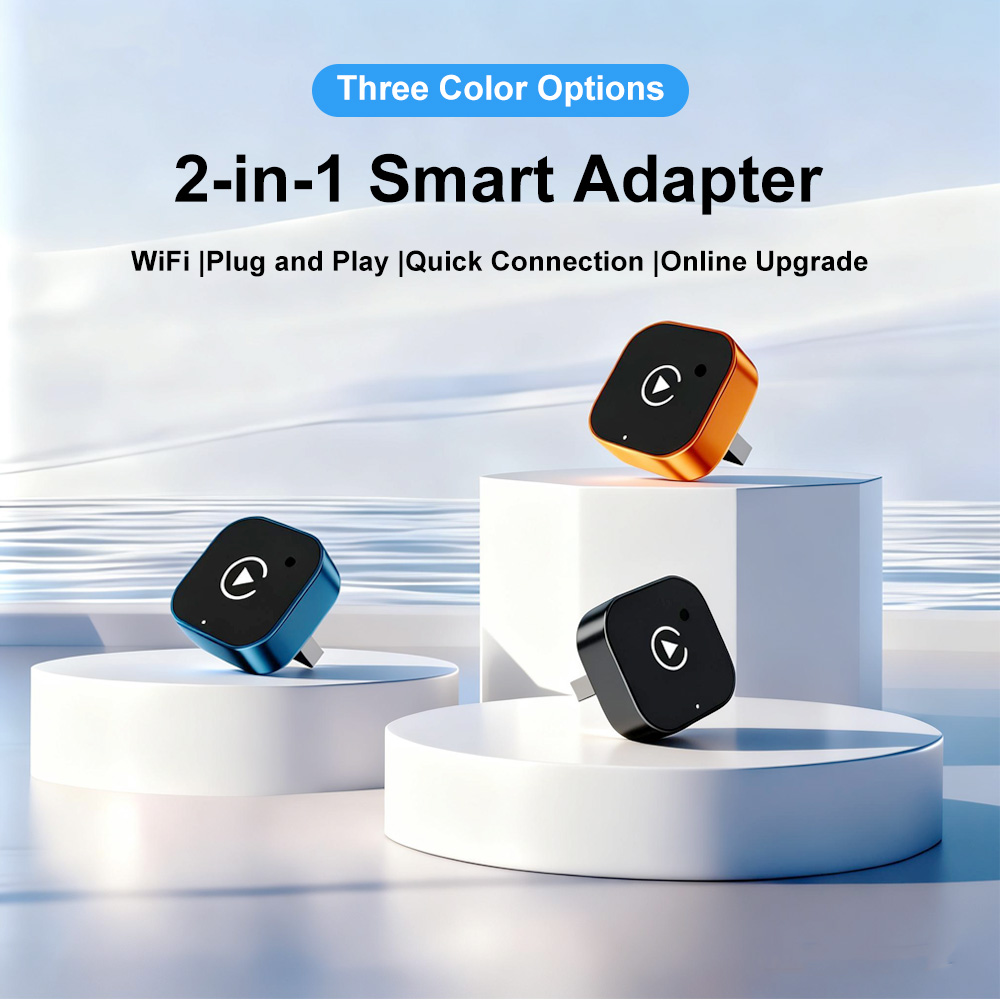 Travel Adapter Universal - Adattatore CarPlay Wireless 2-in-1, mini dongle