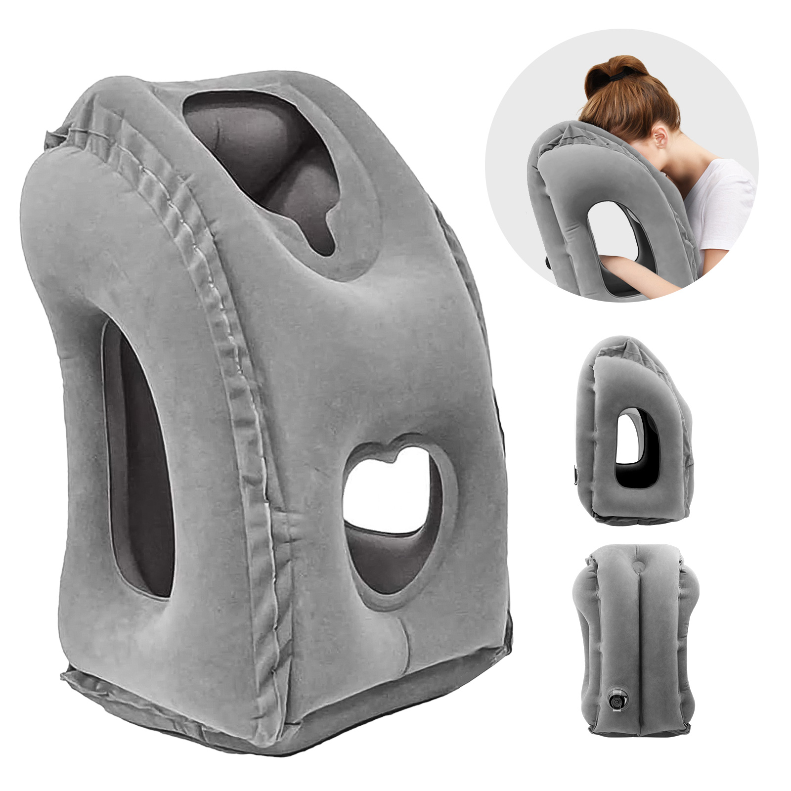 Travel Accessories For Plane - Cuscino da viaggio gonfiabile da 1