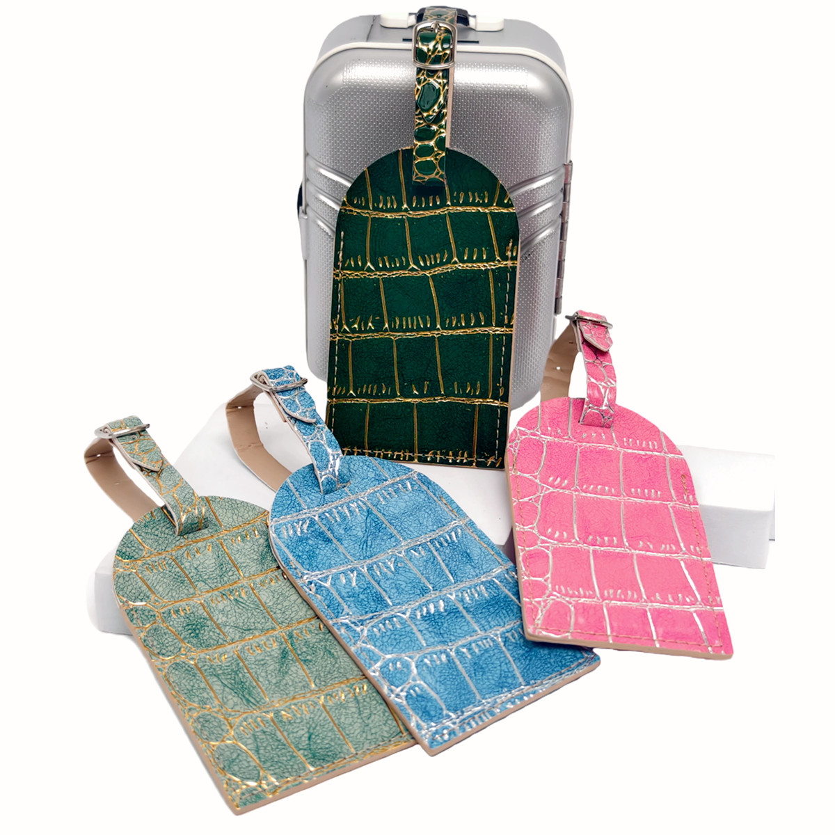 Travel Accessories Name - Etichetta per bagagli con bordo color