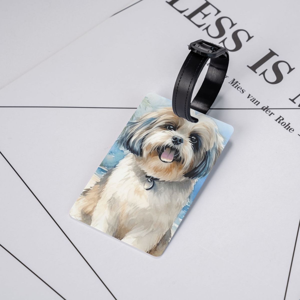 Travel Accessories Name - Etichette per bagagli con motivo Shih