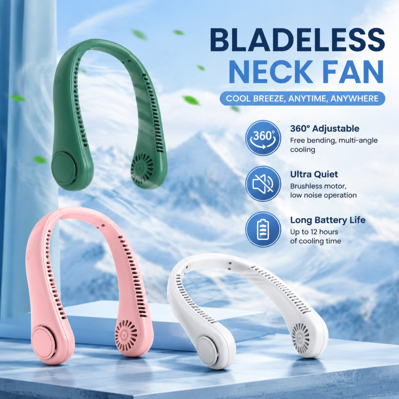 Travel Accessories Electronics - Ventilatore da Collo Senza Pale 2026
