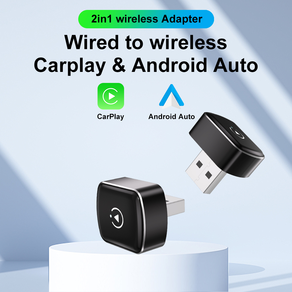 Travel Adapter Universal - Adattatore Wireless 2in1 CarPlay Android Auto,