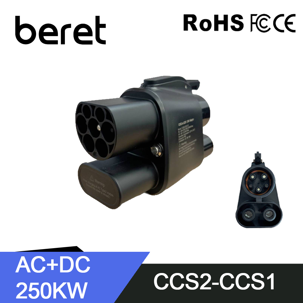 Travel Adapter Universal - BERET EV Caricabatterie CCS2 a CCS1