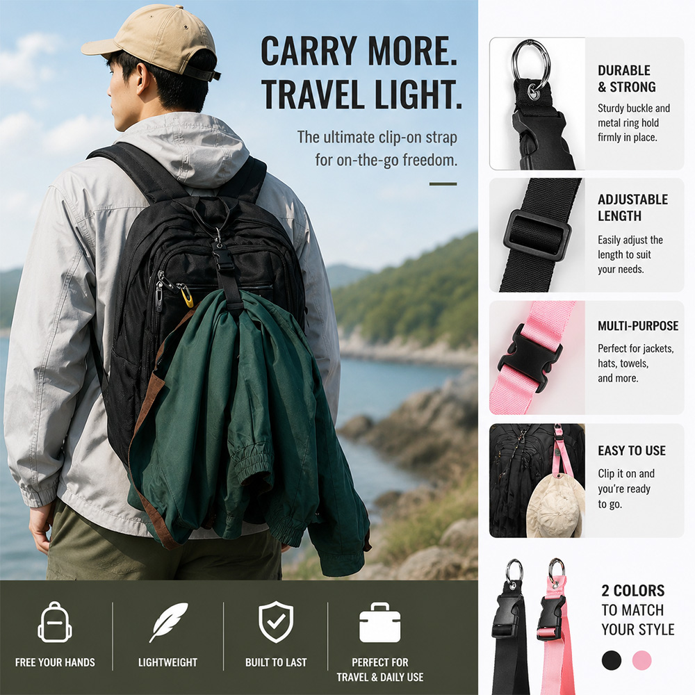 Travel Accessories B&M - Cinghia per bagagli antifurto portatile Fibbia