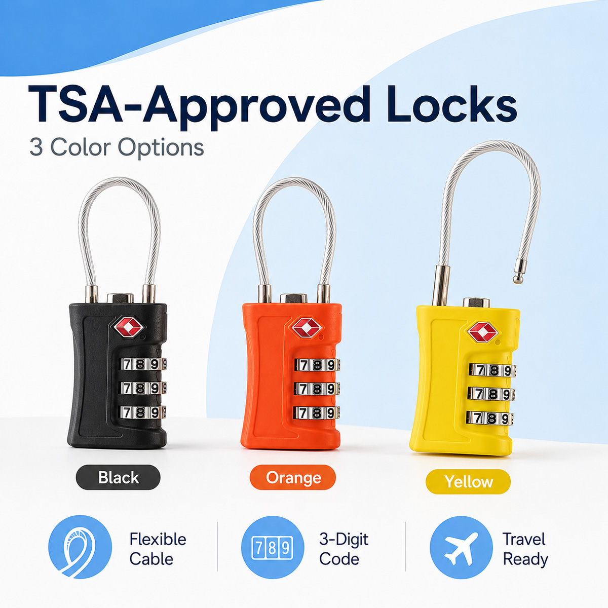 Lucchetto TSA Approvato con Co - Travel Accessories Electronics recensione e prezzo